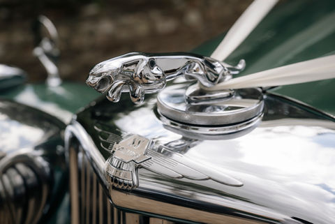Wedding car on driveway