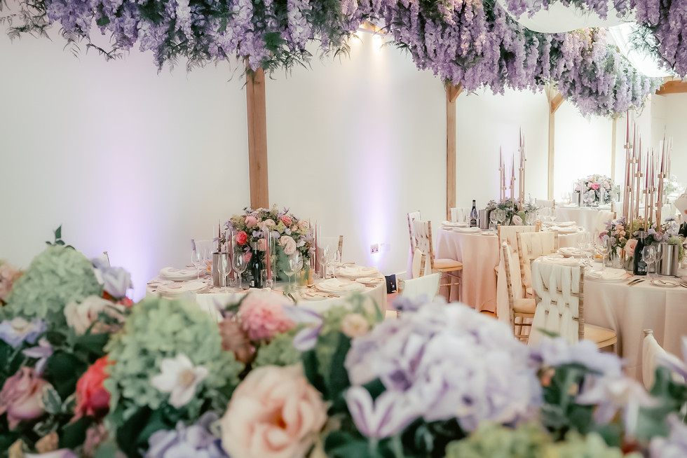 Reception Table Decorations Alfriston Gardens