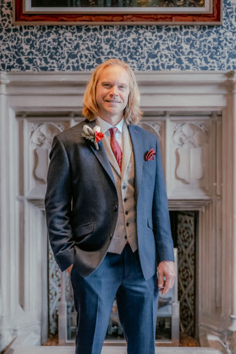 Groom preparations at Horsted Place Hotel