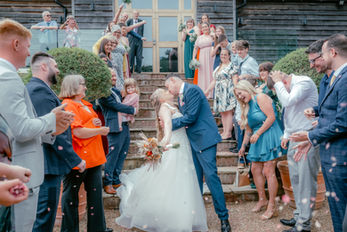 Confetti at Brookfield Barn wedding