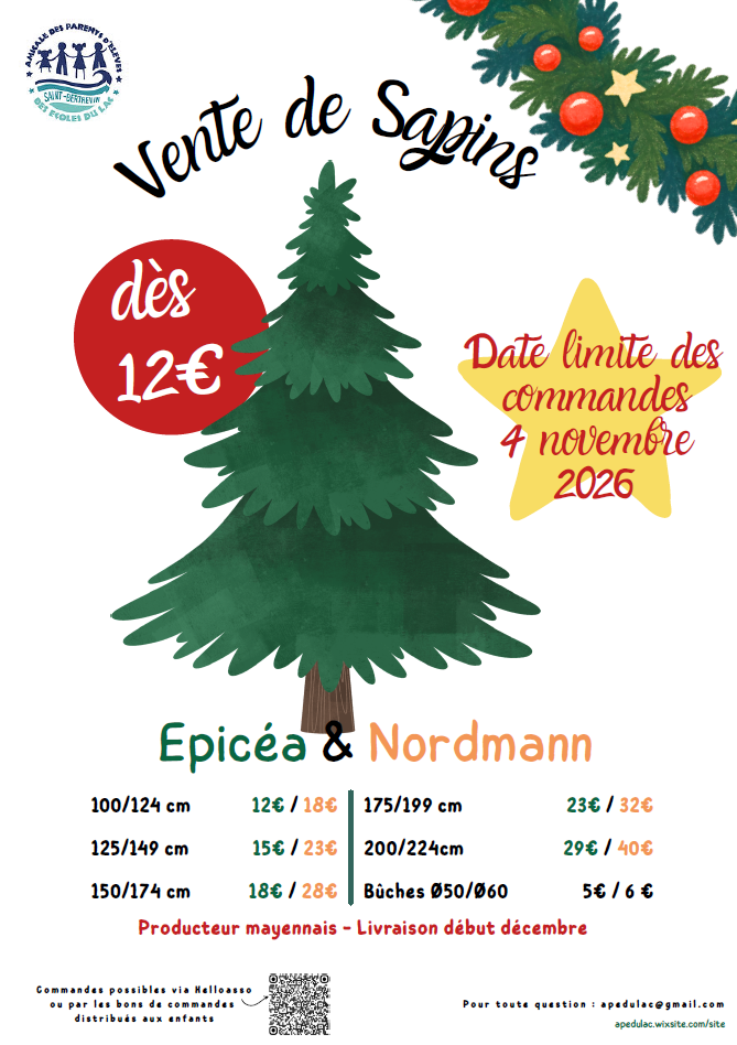 Vente de sapins de Noël