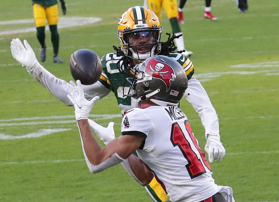 Green Packers CB Kevin King against Tampa Bay in the 2020 NFC Championship Game
