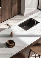 Durable stainless steel kitchen sink with brushed finish and deep basin, ideal for modern kitchens.