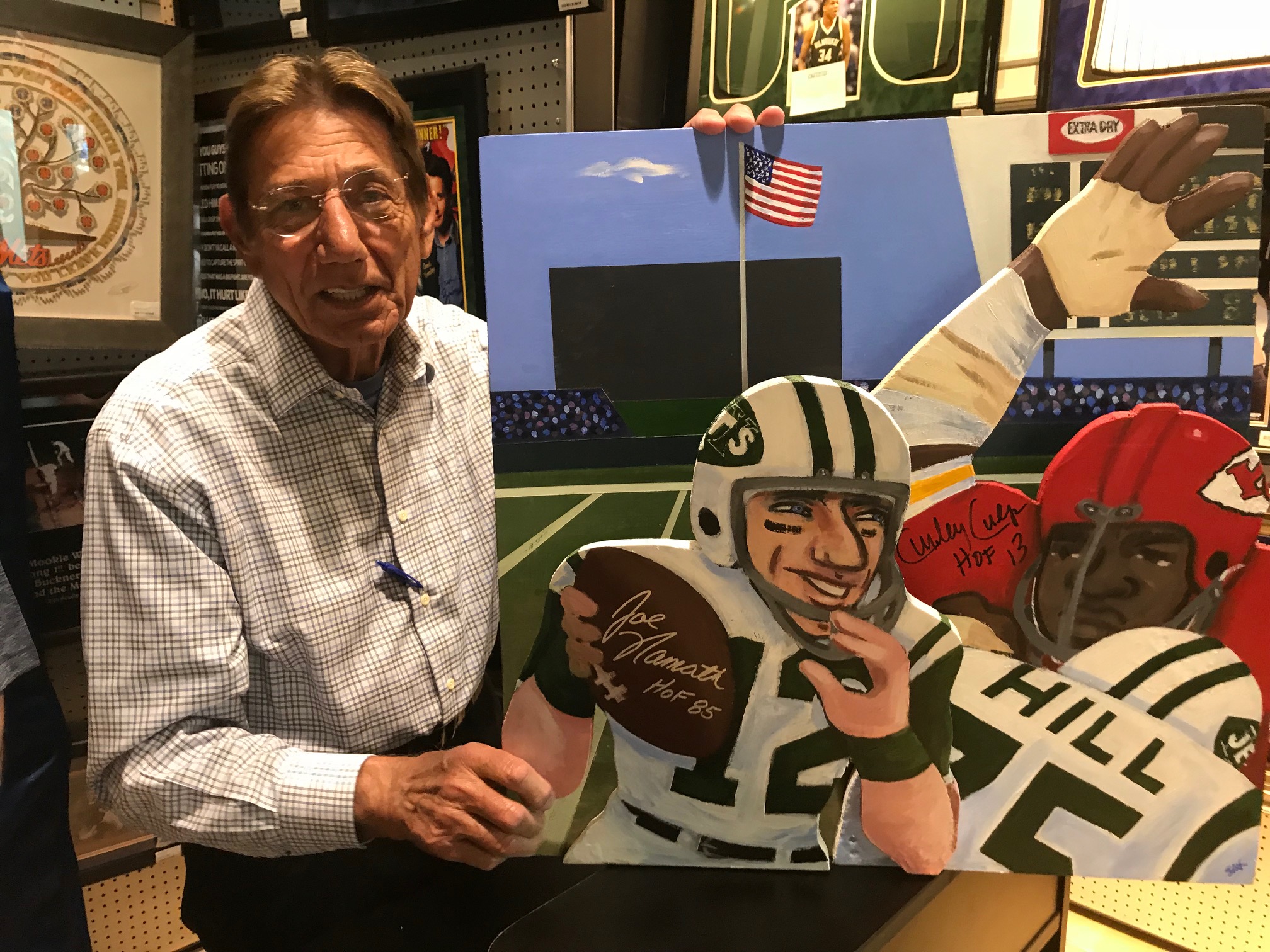 Namath with painting