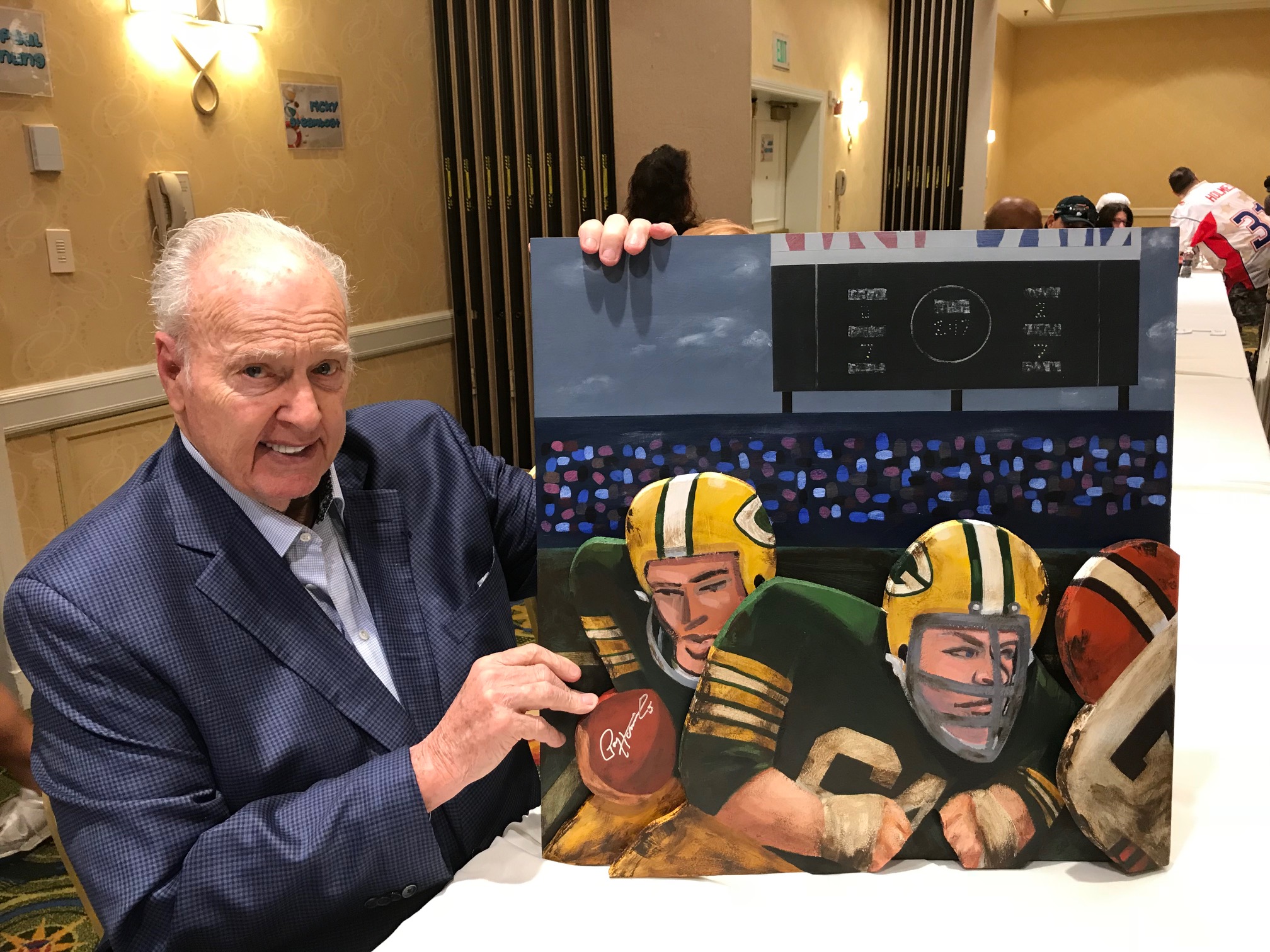 Paul Horning with painting