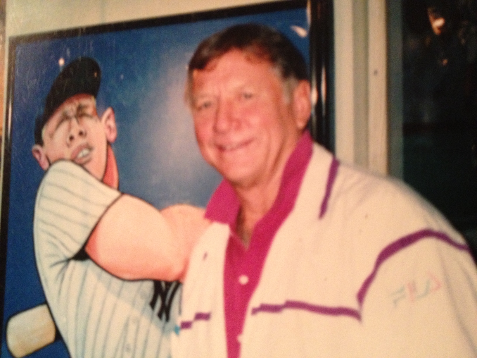 Mickey Mantle with painting