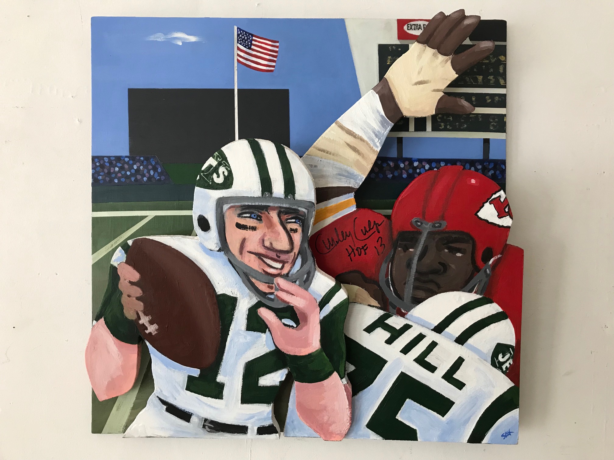 Joe Namath Curly Culp painting