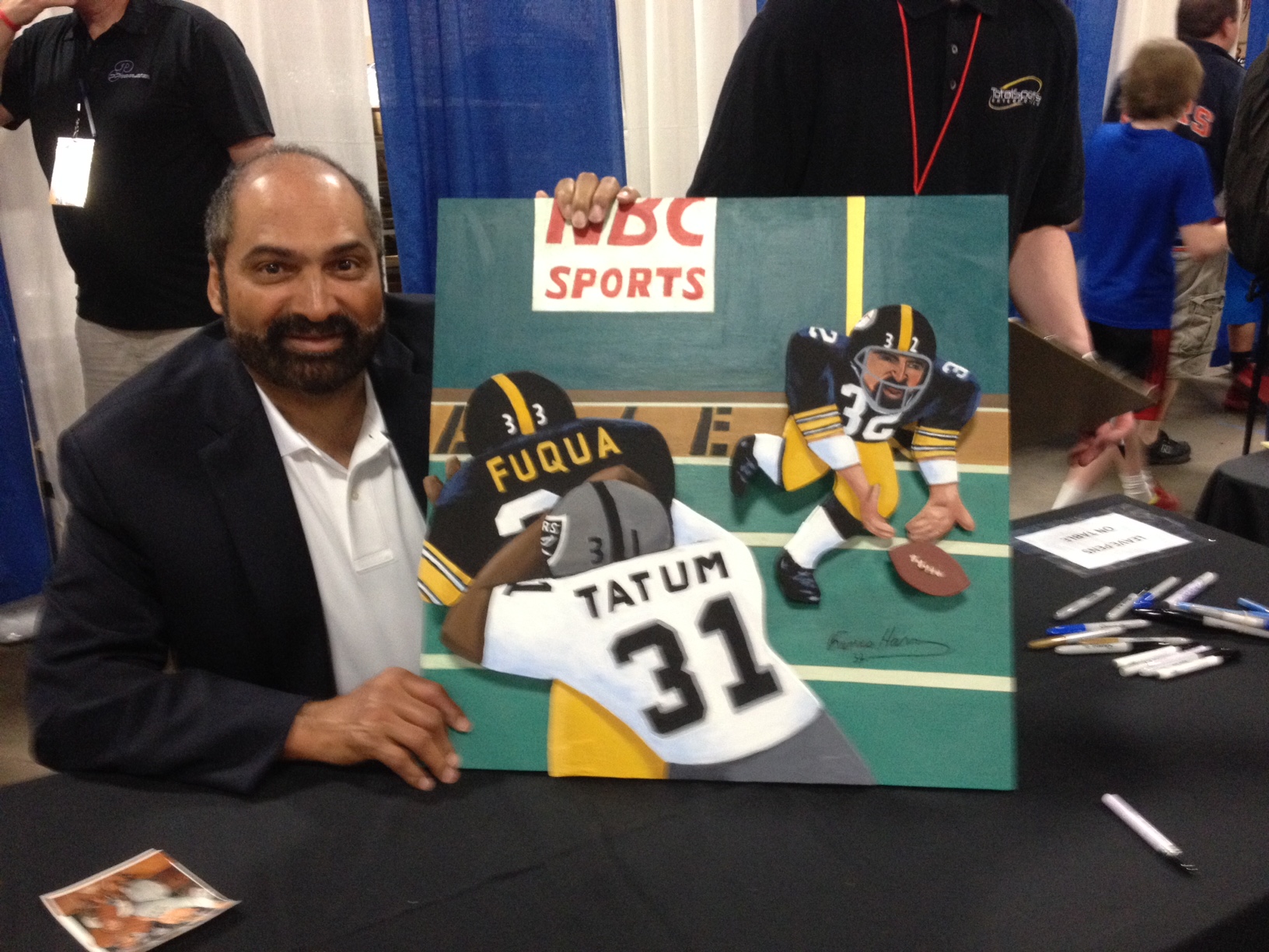 Franco Harris with painting