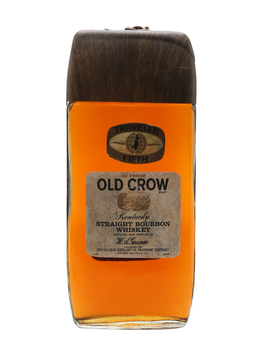 Old Crow 4YO Kentucky Straight Bourbon Whiskey Traveller Bottle - Distilled 1966