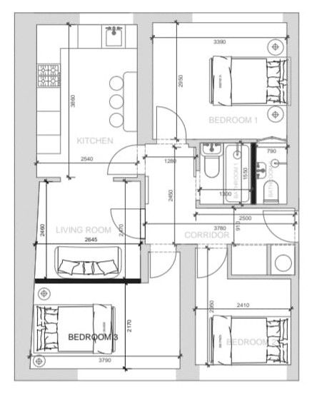 Thumbnail: 3 Bedroom Flat - Northampton, NN1 5BY