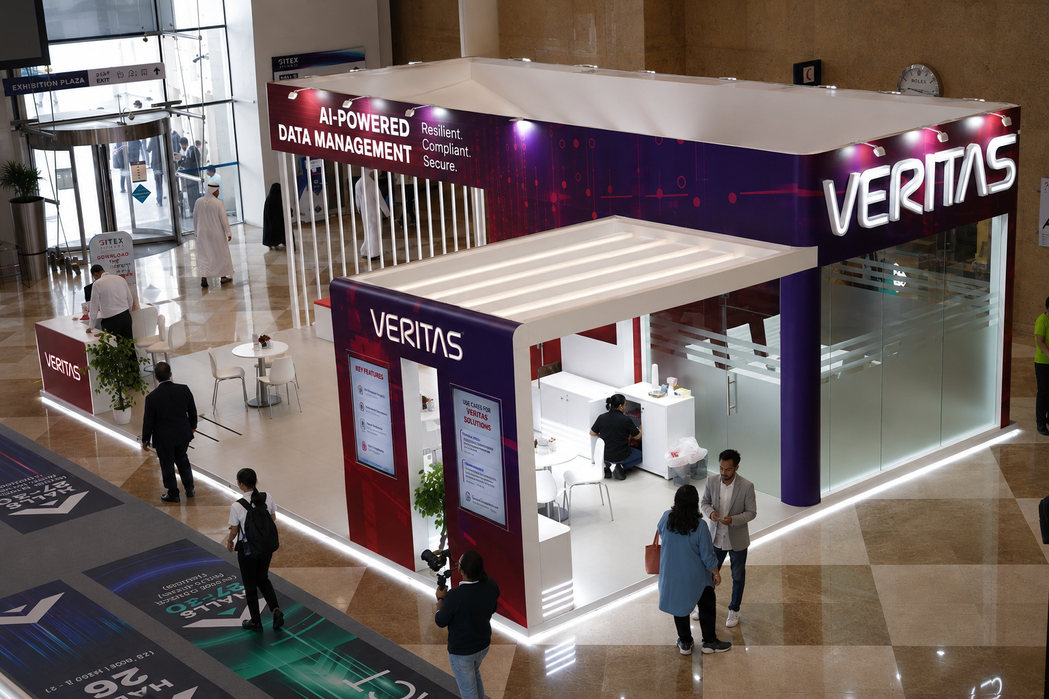 Veritas exhibition stand designed by CrocusMind