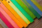 Colorful wood stain color test samples, on rough wood..jpg