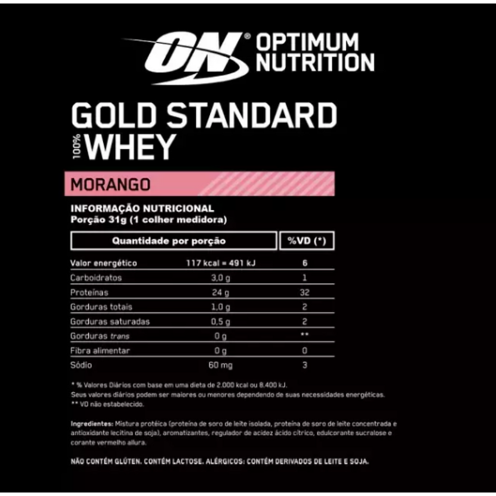 Miniatura: Gold Standard 900g Morango - Optimum Nutrition