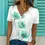 Thumbnail: Women’s Dragonfly Print V-Neck T-Shirt