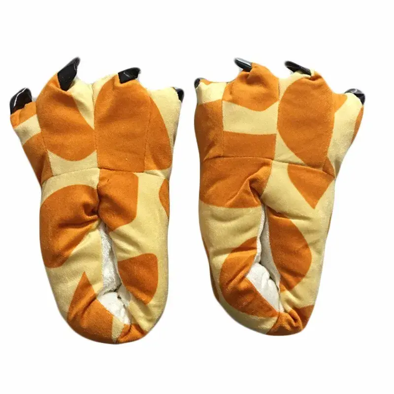 Thumbnail: Cartoon Animal Paw Slippers – Winter Kigurumi Style