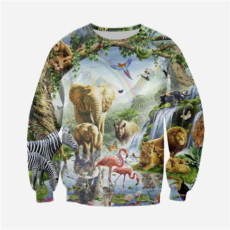 Thumbnail: Animal World 3D Print Unisex Sweatshirt