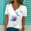 Thumbnail: Women’s Dragonfly Print V-Neck T-Shirt