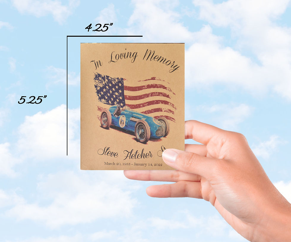 Miniatura: Race car, racing memorial wildfloer seed pack, memorial gift