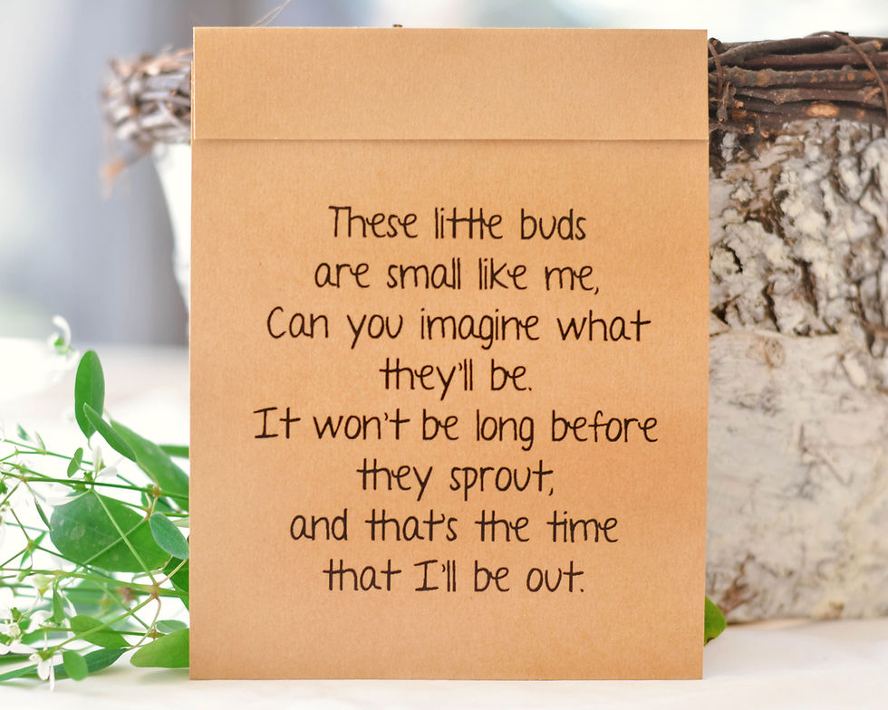 Thumbnail: Twinkle little star elephant wildflower baby shower seed pack favor