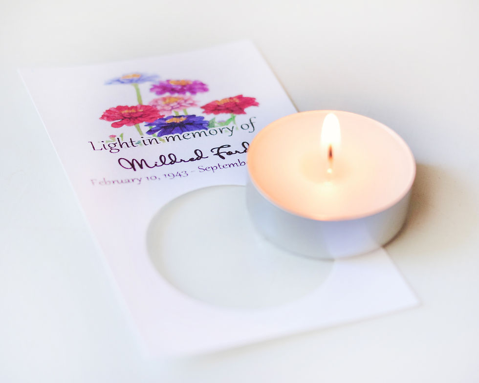 Thumbnail: Remembrance Candle Memorial Gifts - Zinnia Design