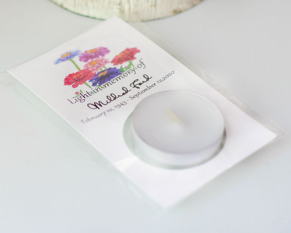 Miniatura: Remembrance Candle Memorial Gifts - Zinnia Design