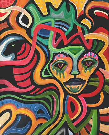 Acrylic on Paper_Cobra and the Lion_50 x 70 cm_Ezgiera.jpg