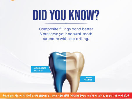 🦷 Did you know? Composite fillings not only bond better but also help preserve your natural tooth structure with less drilling, giving you a healthier, longer-lasting smile! 😁✨