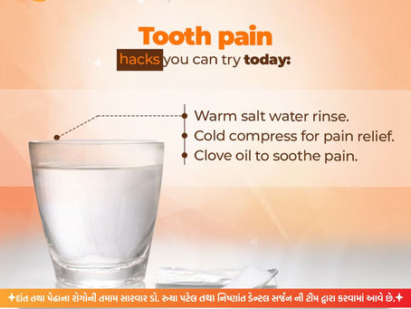 😖 Struggling with sudden tooth pain? Don’t worry — try these simple Tooth Pain Hacks today! 🦷