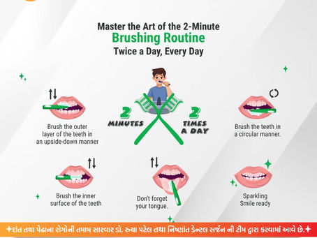 🪥✨ Master the Art of Brushing! ✨🪥A 2-minute brushing routine twice a day keeps dental problems away!Don’t forget: correct brushing = healthy smile 😁