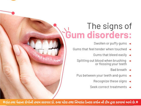 🦷 Don’t ignore these signs of gum disorders!Swollen, tender, bleeding, or painful gums? Bad breath or pus between your gums?