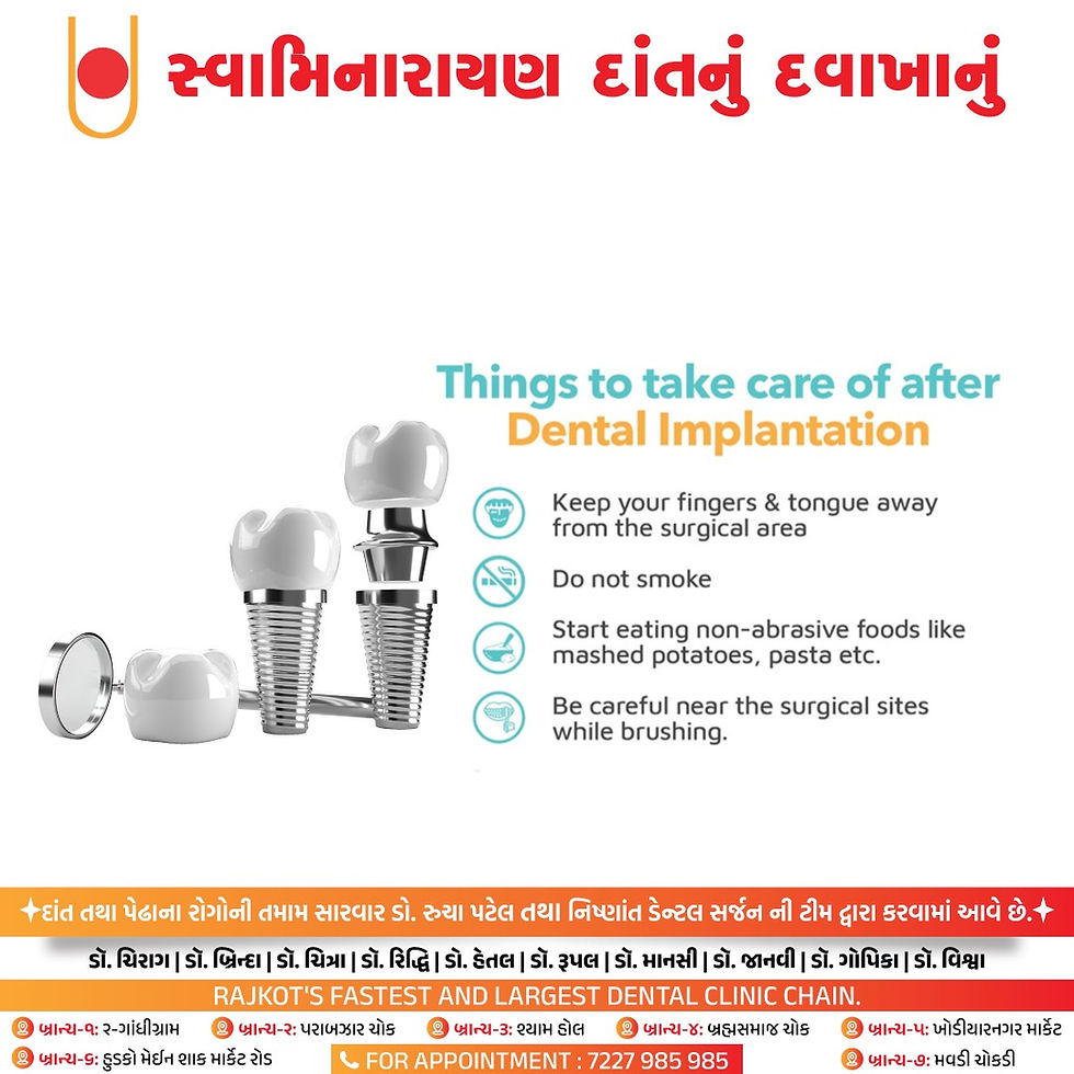 𦷠Things to Take Care of After Dental Implantation š¦·