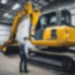 We need a sharply dressed, gray uniformed service technician in a metal building inspectin