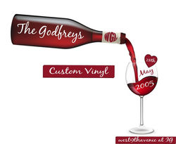 Custom Vinyl Wine Glasses A