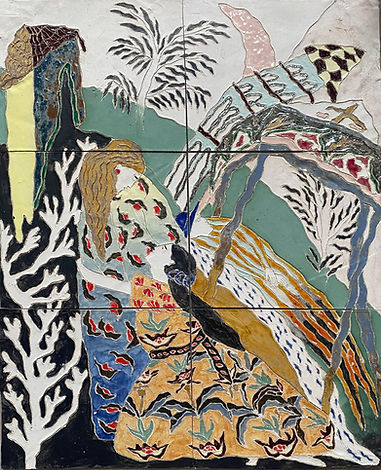 Heloise Rival, La song d'innocent, ceramica smaltata, cm 68.5x56,5.jpeg