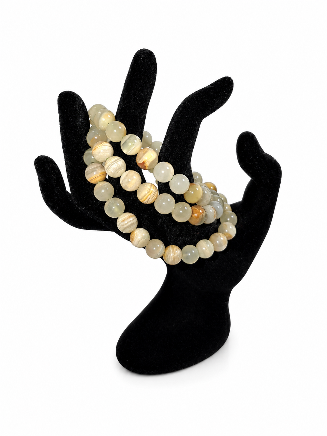 Natural Green Onyx Stretch Bracelet