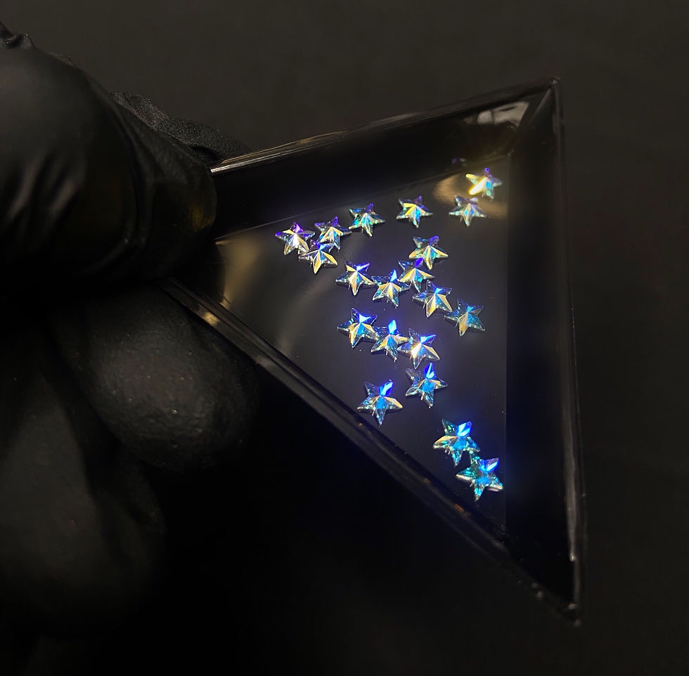 Miniature : SWAROVSKI CRYSTAL AB RIVOLI STAR (5pcs)