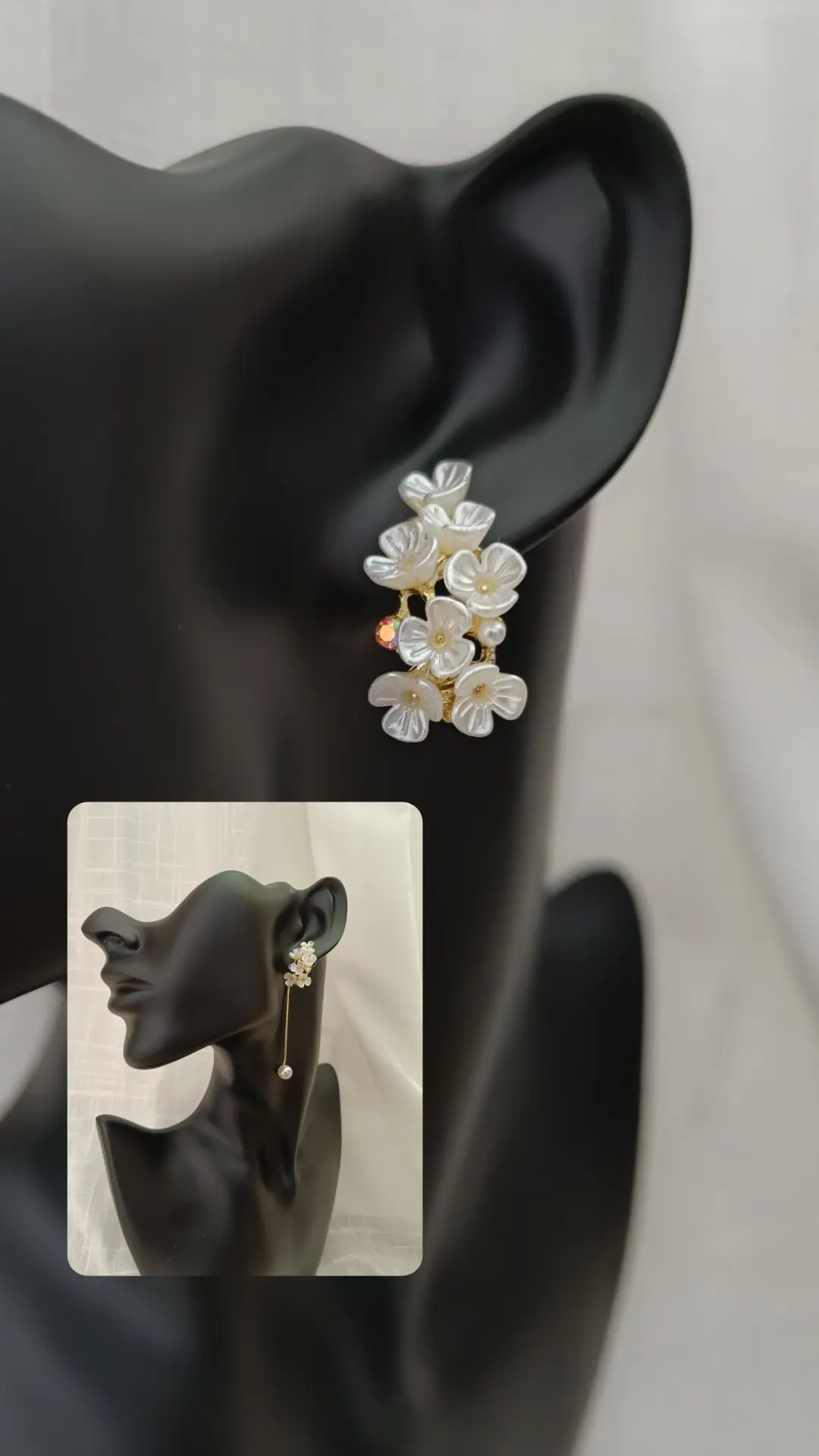 "3 in 1" Drop Pearl Cluster Set