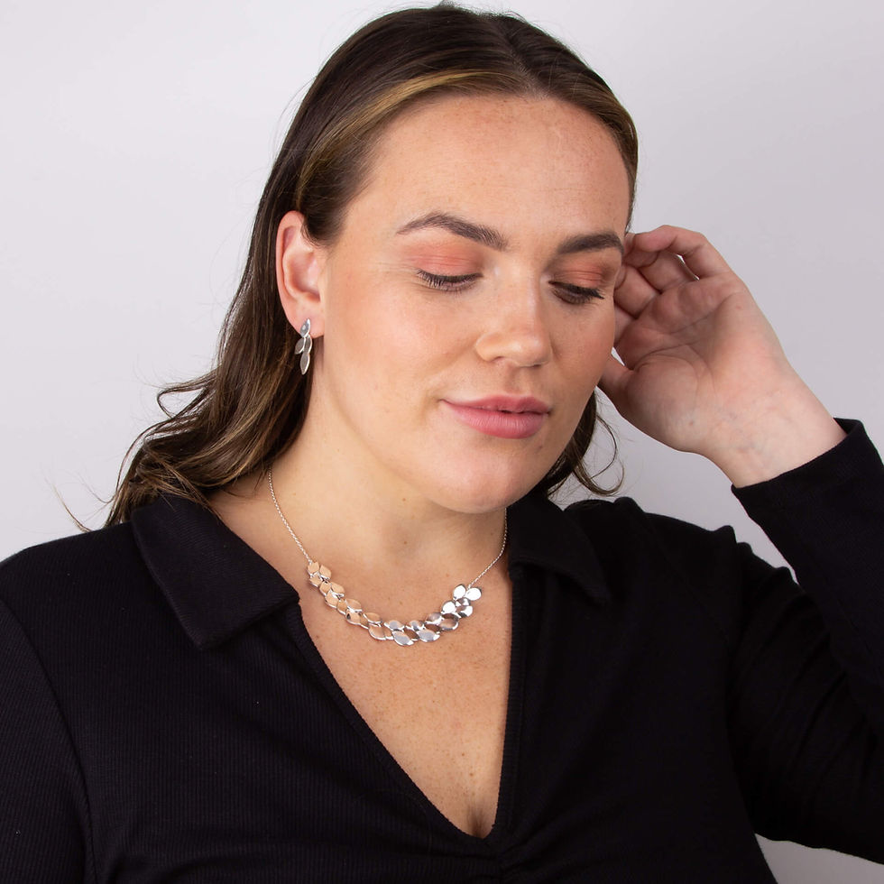 Thumbnail: Flowing Petals Drop Earrings