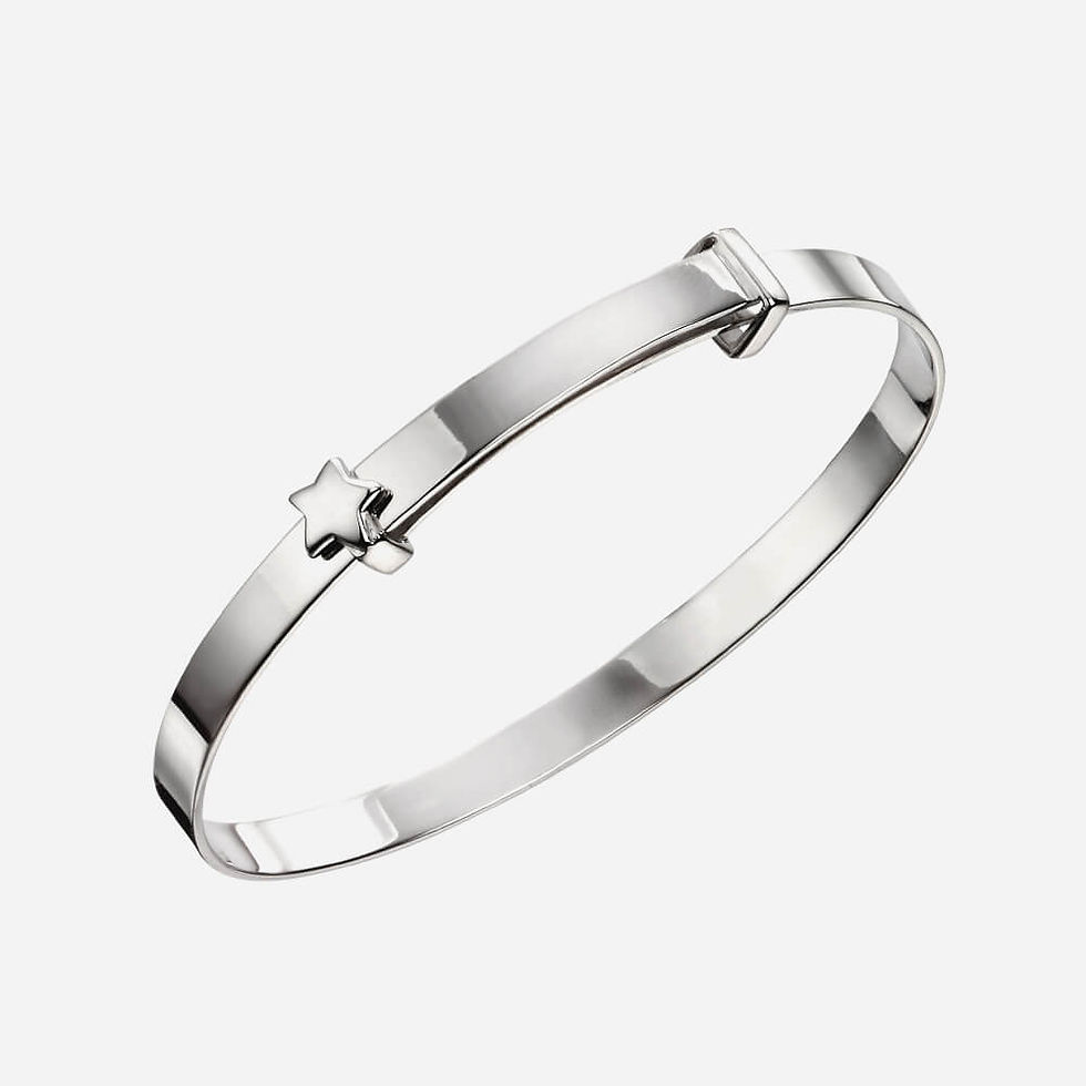 Thumbnail: Sterling Silver Expandable Baby Bangle