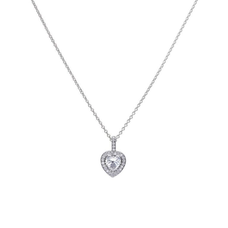 Thumbnail: Diamonfire Pave Heart Necklace with Zirconia