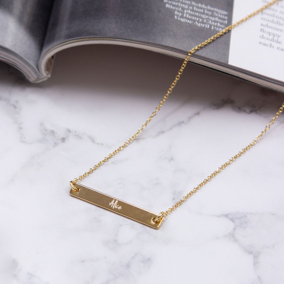 Thumbnail: Gold Plated Bar Necklace