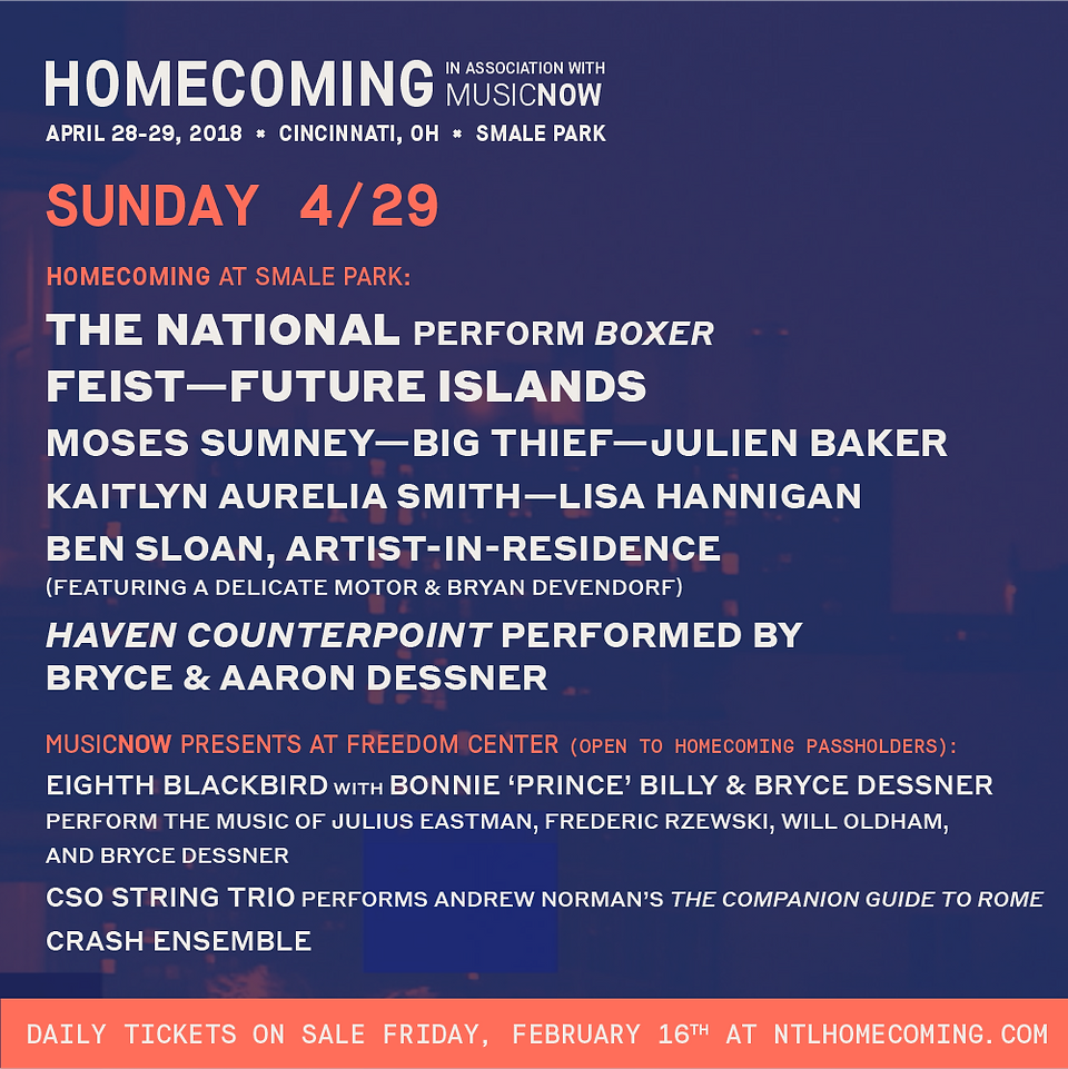 Courtesy of The National Homecoming