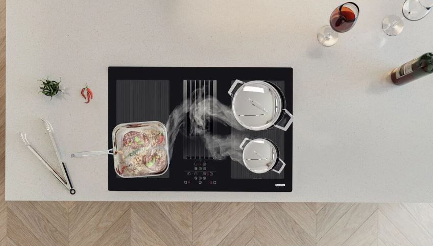 Miniatura: Cooktop Indução  Duo 4EI 80 com Coifa Integrada. Tramontina