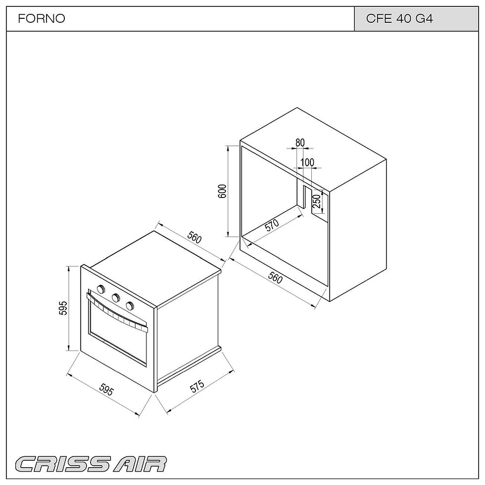Miniatura: Forno  a Gás  Crissair  CFE 40 G4