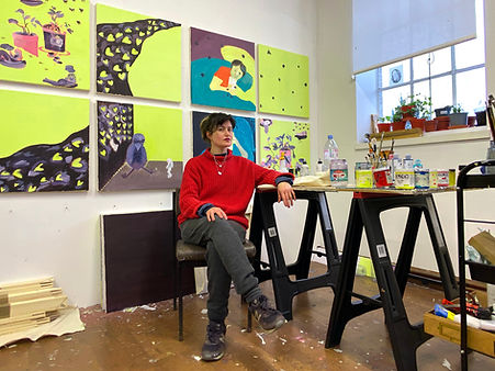 01- Artist in her studio- close up-Photo by Diane Chappalley.jpg