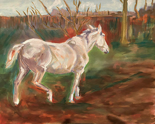 Anil Patel-Horse after the painter 40 by 50 cm.jpg