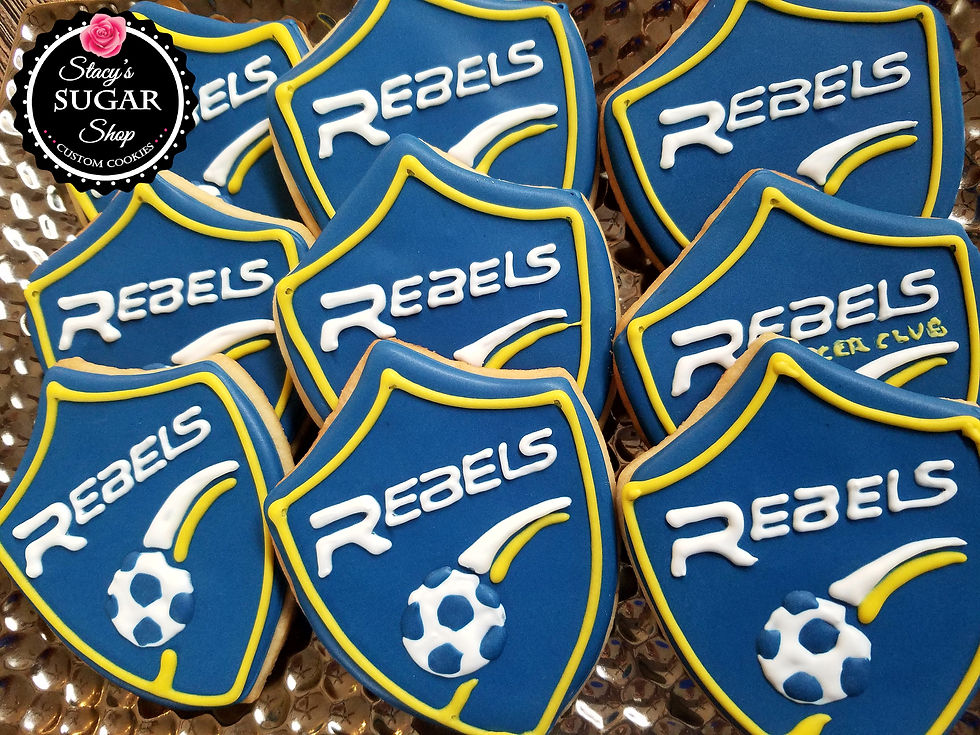 Rebels Soccer Sugar Cookies