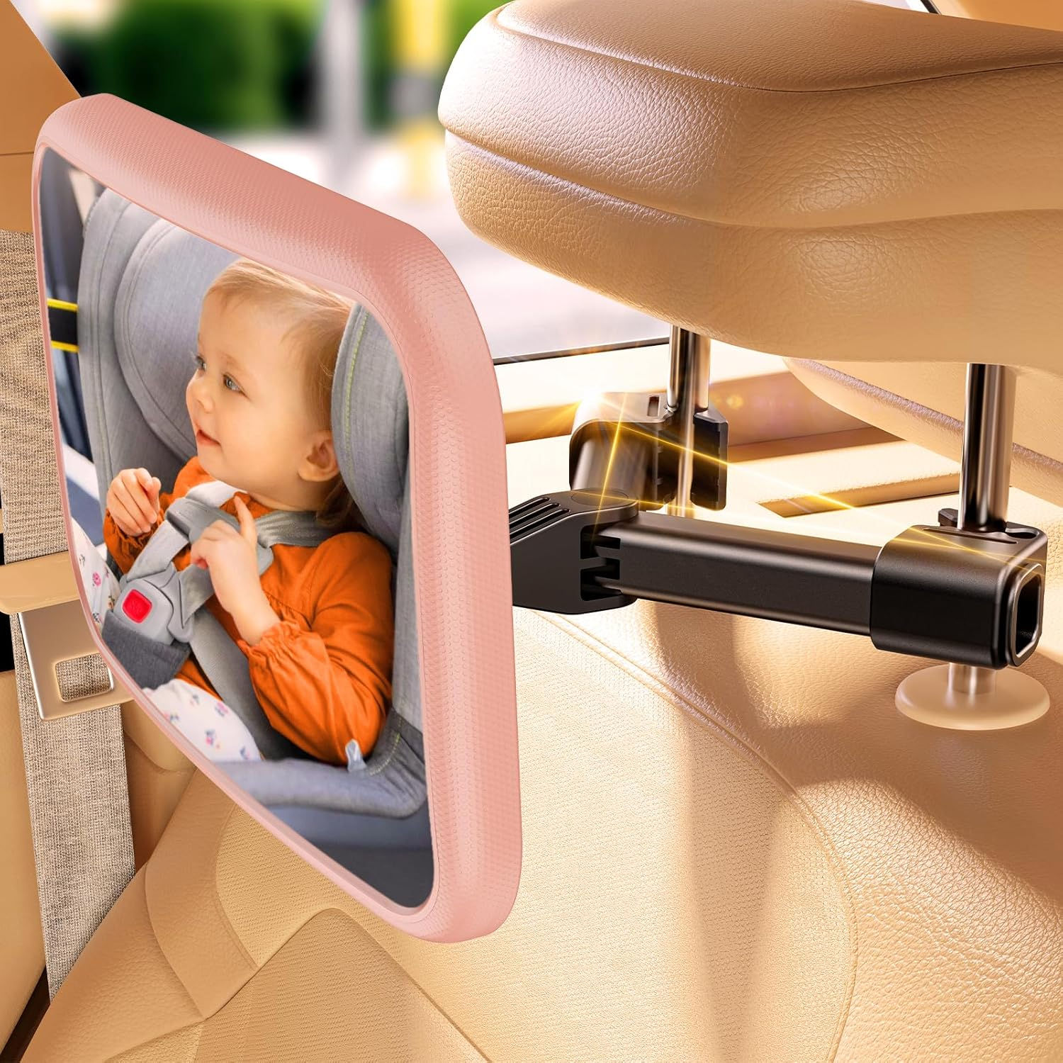 Baby Car Mirror for Baby Hook Clip Design Shake Baby Mirror for Car Seat Mirror