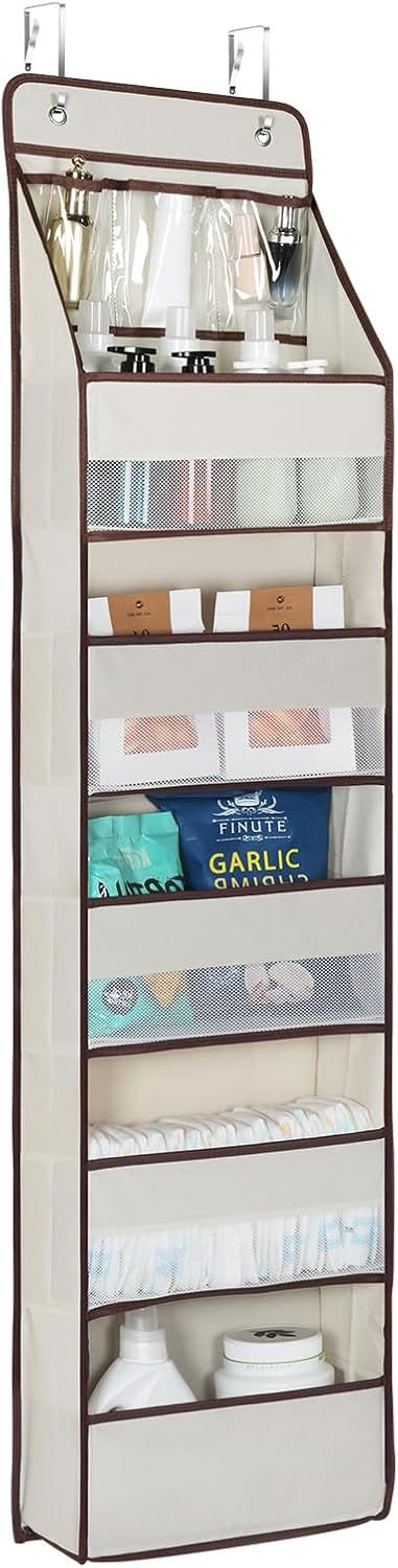 Univivi Door Hanging Organizer Nursery Closet Cabinet Baby Storage with 4 Large