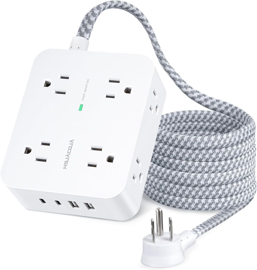 Thumbnail: Surge Protector Power Strip - HANYCONY 8 Outlets 4 USB (2 USB C) Charging Ports